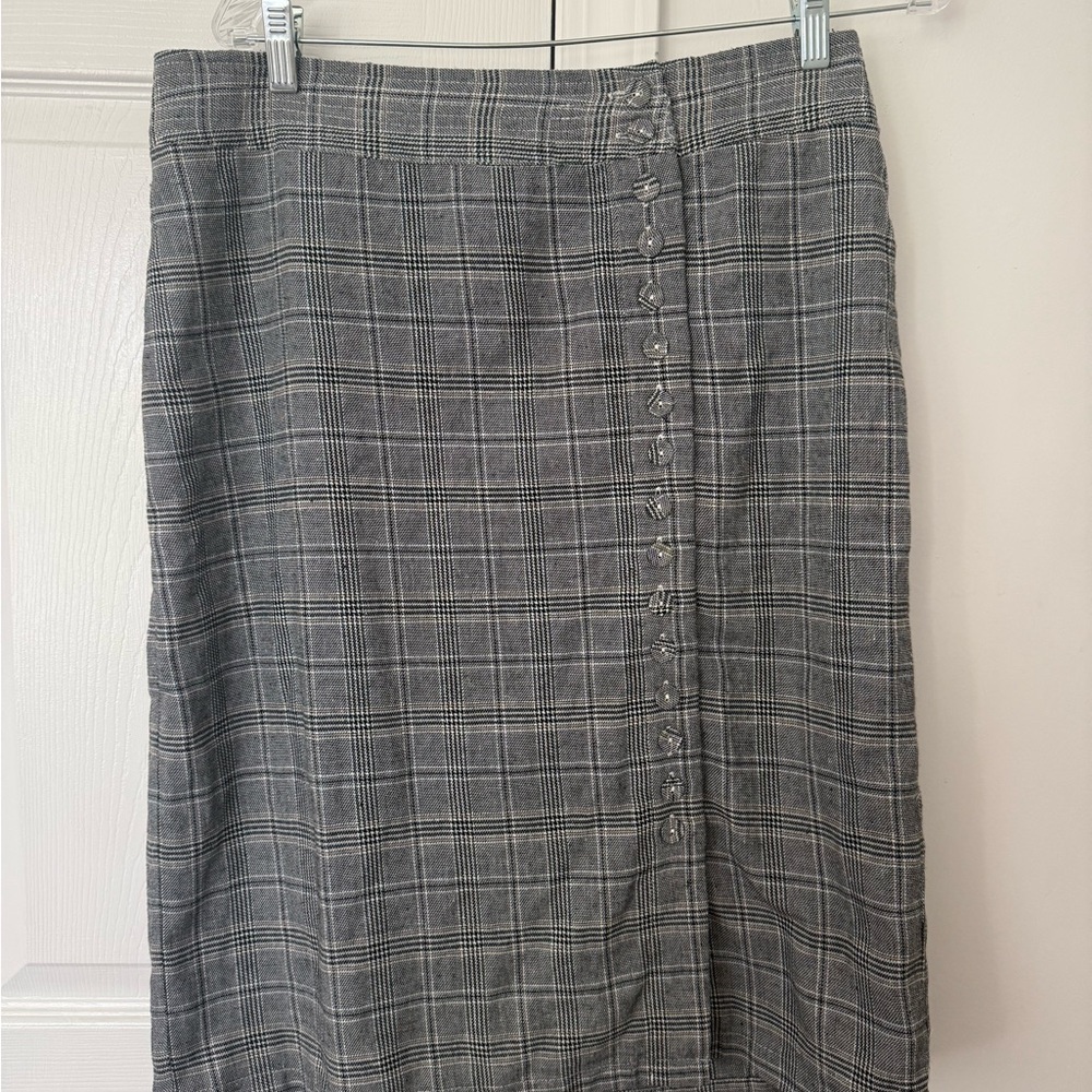 Gray Plaid Women's Skirt